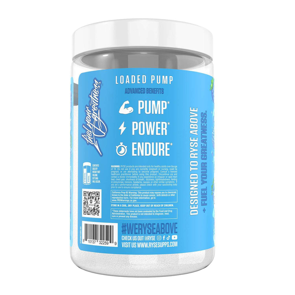 RYSE Loaded Pump - Blue Razz Slush (25 Servings)