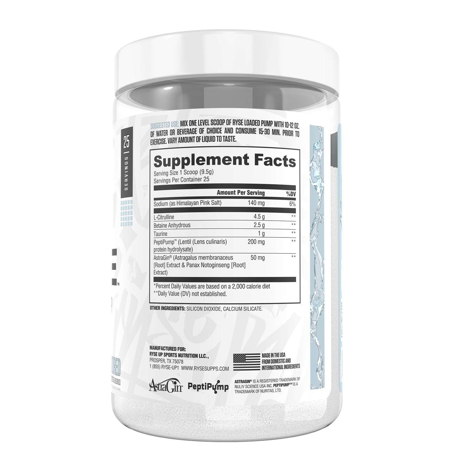 RYSE Loaded Pump - Unflavored (25 Servings)