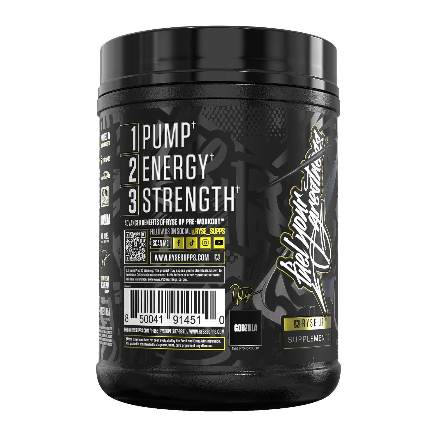 RYSE Godzilla Pre-Workout - Passion Pineapple (40 Servings)