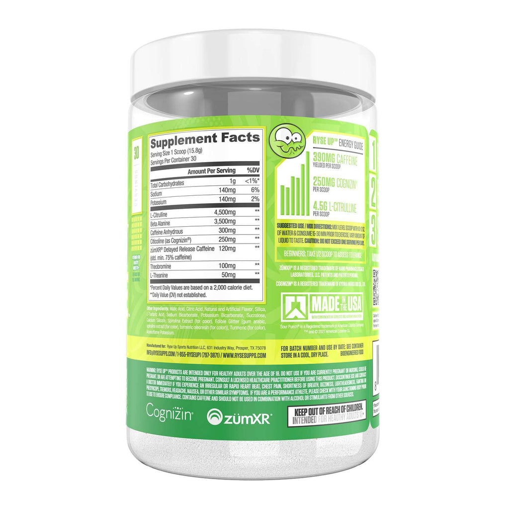 RYSE Loaded Pre - Sour Punch Green Apple (30 Servings)