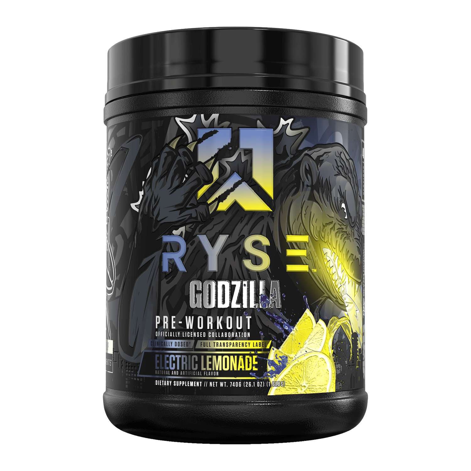 RYSE Godzilla Pre-Workout - Electric Lemonade (40 Servings)