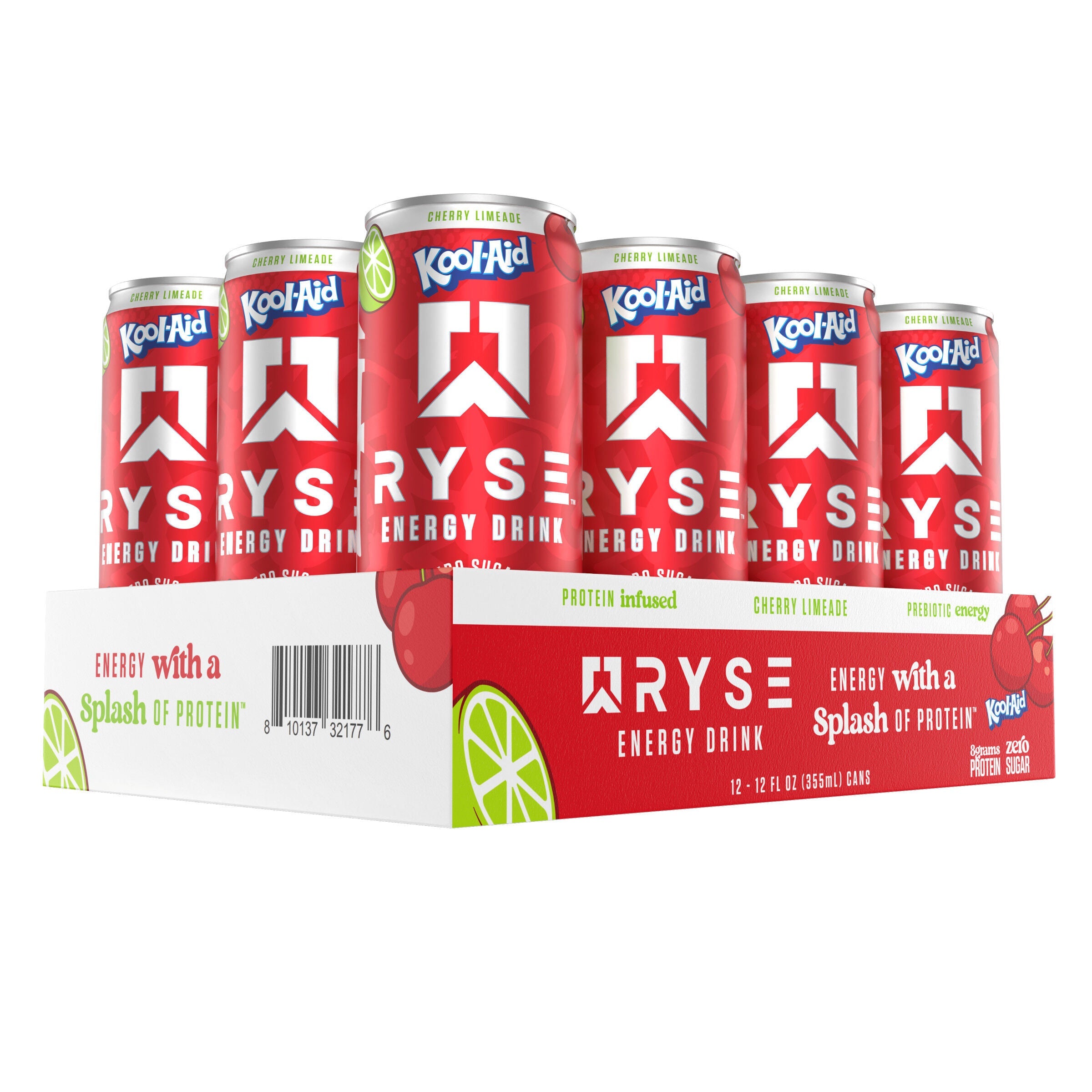 RYSE Energy Drink - Kool-Aid Cherry Limeade - 12 fl oz. (12 Cans)