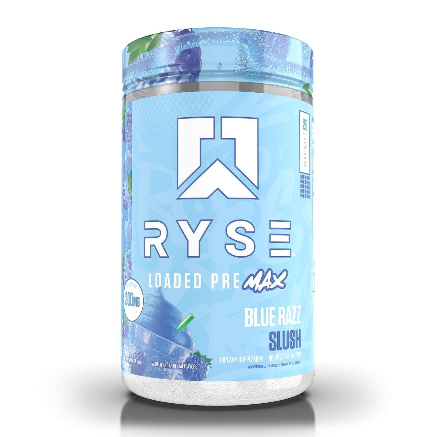 RYSE Loaded Pre Max - Blue Razz Slush (25 Servings)