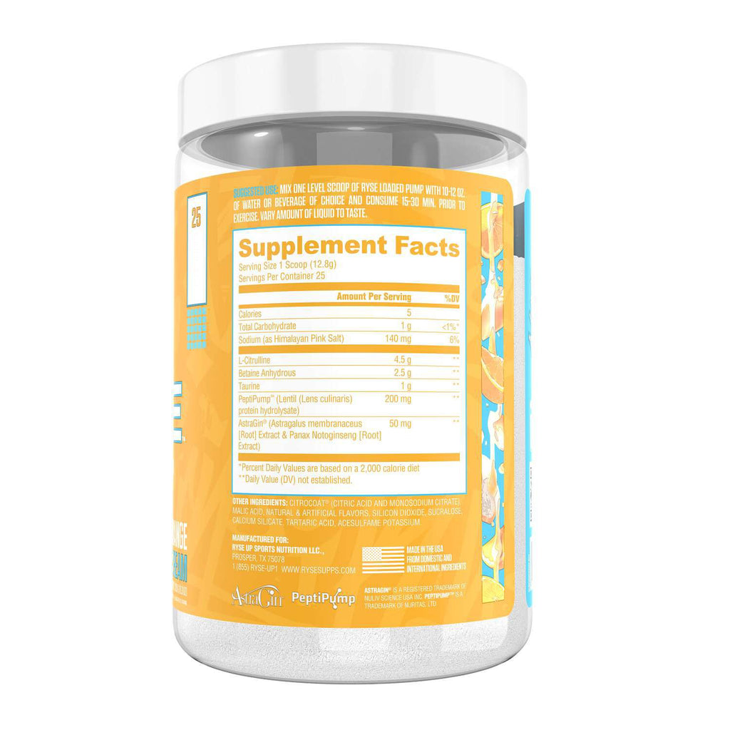 RYSE Loaded Pump - Orange Cream (25 Servings)
